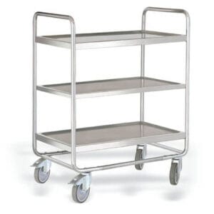 Pujadas handvagn stál 3 hillur 80x50sm Burðarmikill