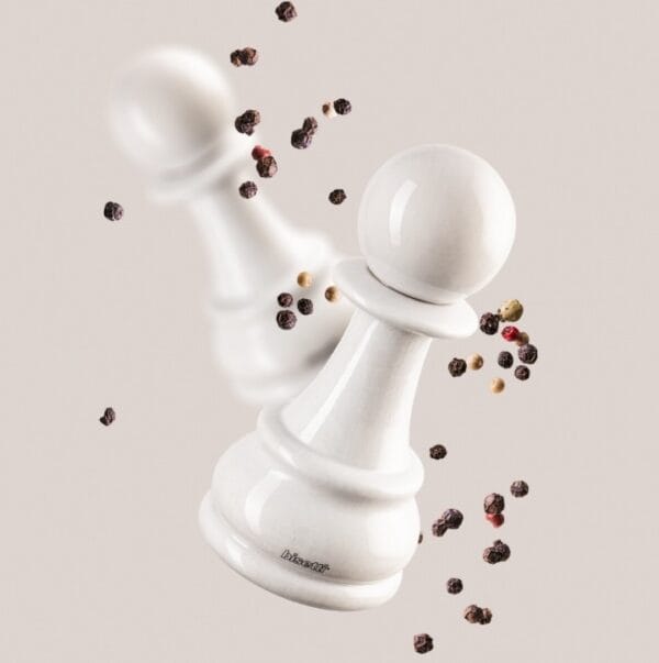 Bisetti Chess salt eða piparkvörn Peð hvít - 16 cm - Image 3