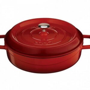 LAVA steypujárns pönnupottur með loki - Rauður 28 cm