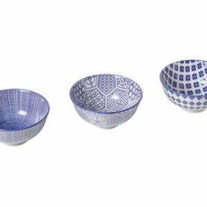 Blue Mix Postulíns Skál - 12 cm