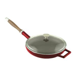 LAVA steypujárns panna með loki 28 cm -  Rauð