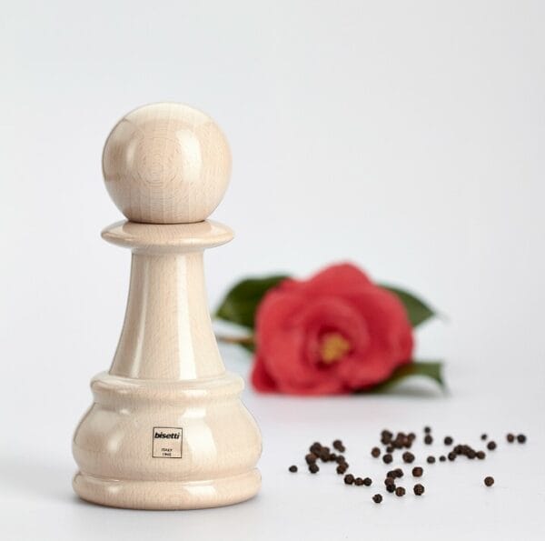 Bisetti Chess salt eða piparkvörn Peð hvít - 16 cm - Image 2