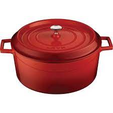 LAVA steypujárns pottur 28 cm -  Rauður