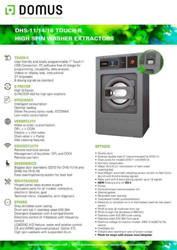 Domus iðn.þvottavél 14kg highspeed - Image 2