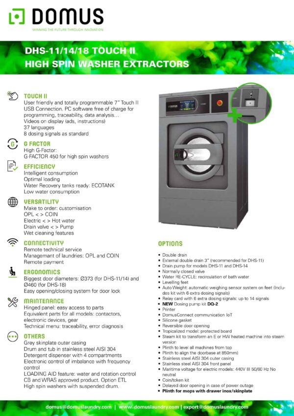 Domus iðn.þvottavél 14kg highspeed - Image 2