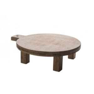 Mini bambus brettaplatti hringlóttur - 25 cm