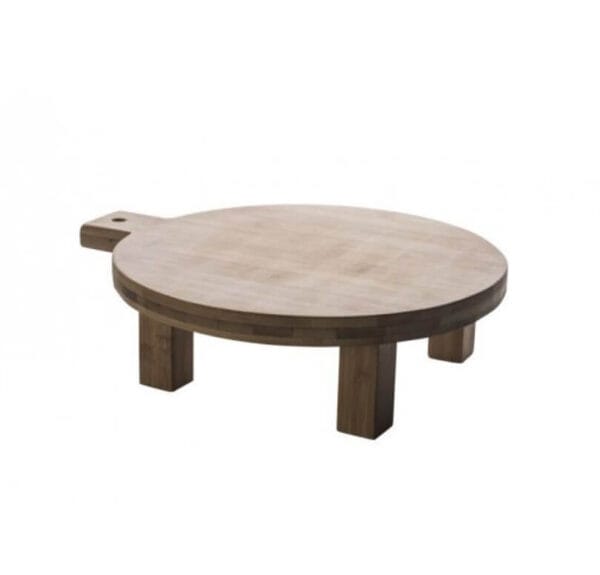 Mini bambus brettaplatti hringlóttur - 25 cm