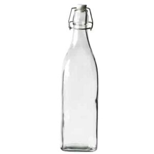 Glerflaska ferköntuð með tappa - 1 ltr
