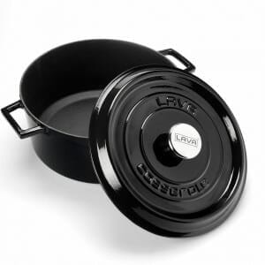LAVA steypujárnspottur 28 cm - Svartur