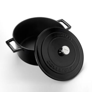 LAVA mini pottur svartur mattur - 10 cm
