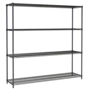 Combisteel Svartur hillurekki 4x hillur 1800x450x1800