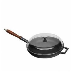 LAVA steypujárns panna með loki 28 cm - Svört