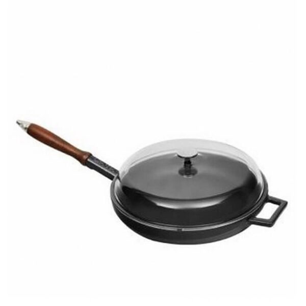 LAVA steypujárns panna með loki 28 cm - Svört
