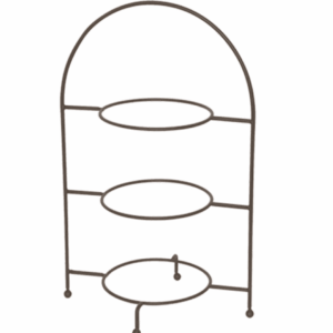 High tea standur rustic brúnn