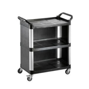 SARO handvagn svartur 3 hillur opinn 85x43sm