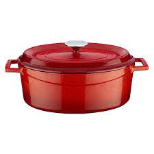 LAVA steypujárns pottur rauður sporöskjulaga - 33 cm