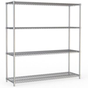 COMBISTEEL Króm hillurekki 4x hillur 900x450x1800