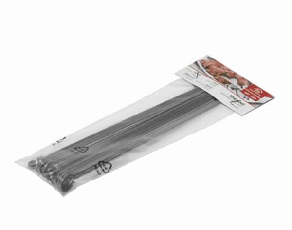 Grillpinnar stál 30cm - 12 í pk