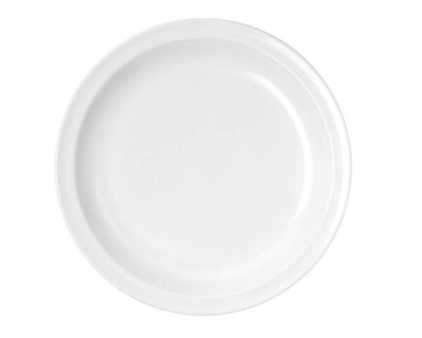 Melamin diskur 24 cm - hvítur