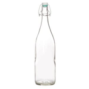 Glerflaska með tappa - 1 ltr