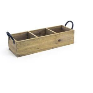 Viðarbakki rustic - 3 hólfa