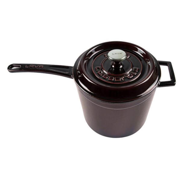 LAVA steypujárns skaftpottur 18 cm - Svartur