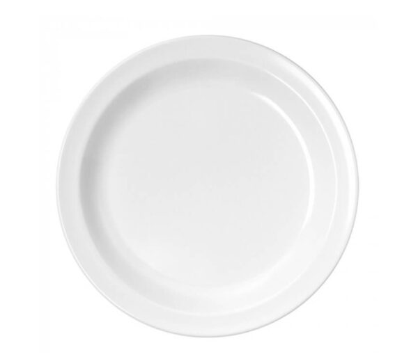 Melamin diskur 20 cm - hvítur