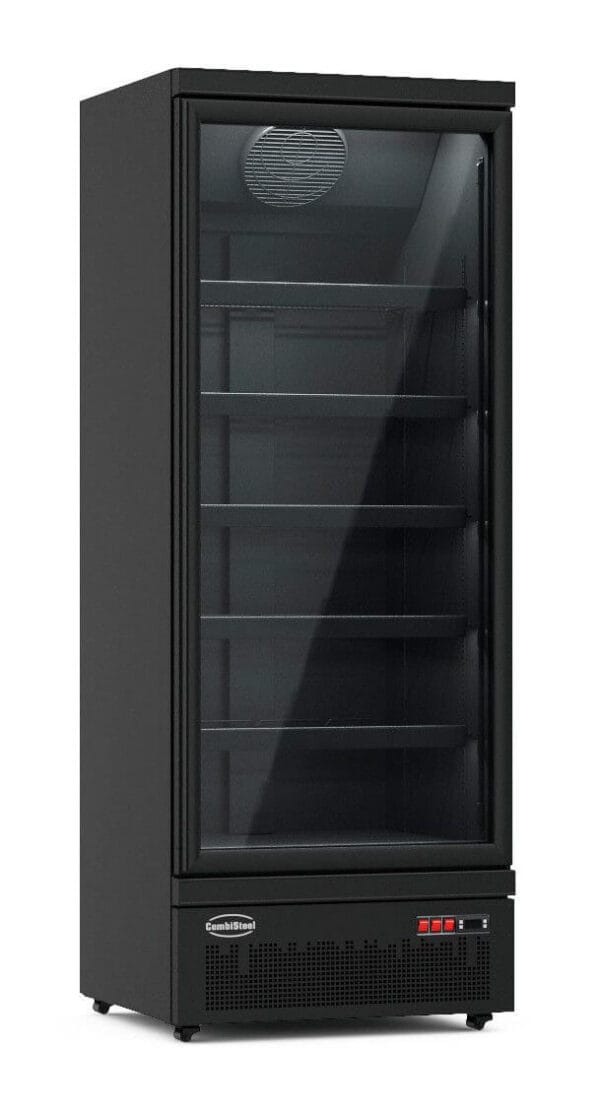 CombiSteel Kælir 75cm 1 glerhurð svartur