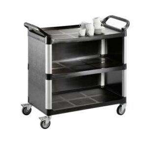 SARO handvagn svartur 3 hillur - 3 hliðar 102x50sm