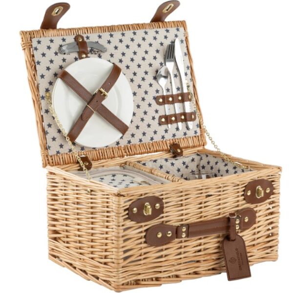Greenfield Purbeck Willow Picnic karfa - fyrir tvo
