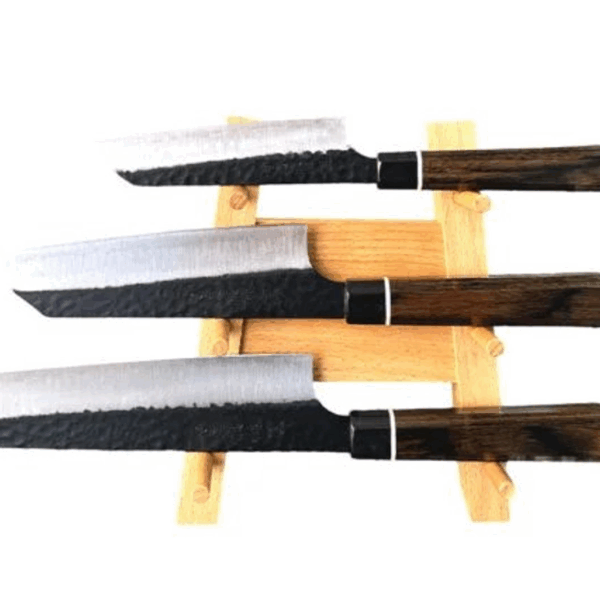 Pateru Aogami 3 hnífa sett á viðarstandi - Image 4