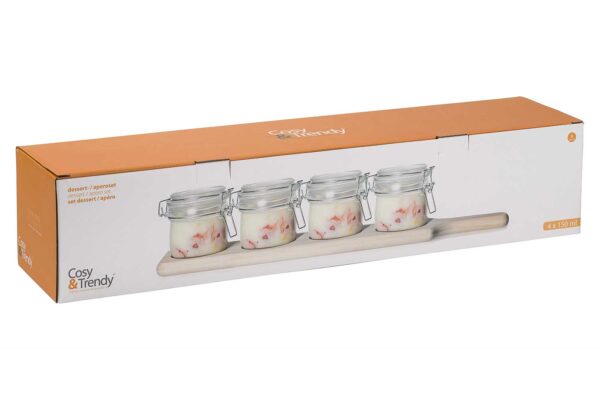 Trébretti með 4 glerkrukkum - 150 ml - Image 4