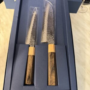 Kotetsu hnífasett Hamrað blað -  2 hnífar