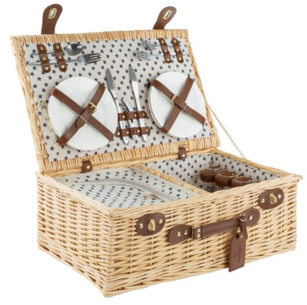 Greenfield Luxury Picnic karfa fyrir fjóra