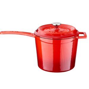 LAVA Steypujárns skaftpottur Rauður - 18 cm