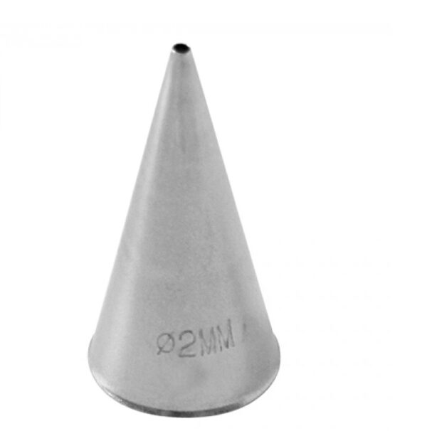 Stál tjulla fyrir sprautupoka slétt - 2 mm