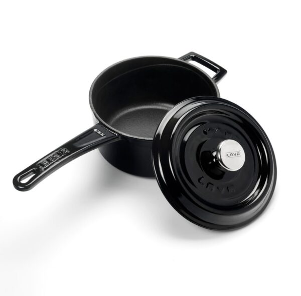 LAVA Pottur með skafti Svartur - 16 cm - Image 3