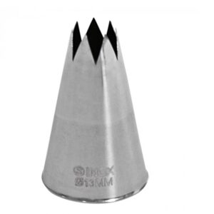 Stál tjulla fyrir sprautupoka stjarna -13 mm