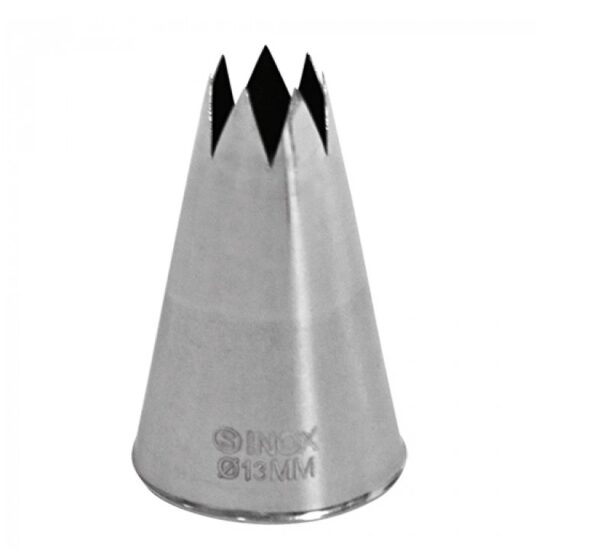 Stál tjulla fyrir sprautupoka stjarna -13 mm