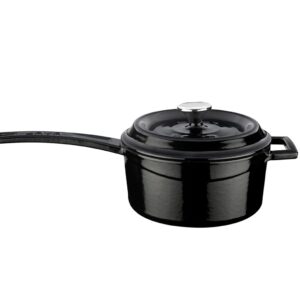 LAVA Pottur með skafti Svartur - 16 cm