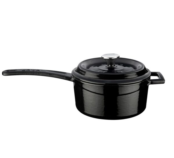 LAVA Pottur með skafti Svartur - 16 cm