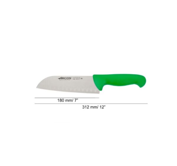 ARCOS Santoku scalloped 180 mm - Grænn - Image 3