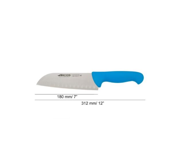 ARCOS Santoku scalloped 180 mm - Blár - Image 3