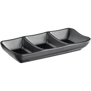 Zen Melamin bakki svartur - 3 hólf