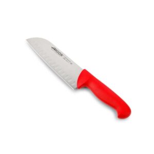 ARCOS Santoku scalloped 180 mm - Rauður