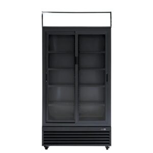 SCAN Display kælir með rennihurðum- Svartur