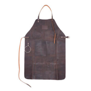 BILLIET Leðursvunta dökk brún