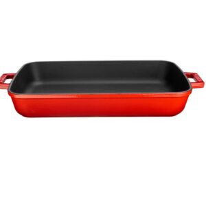 LAVA eldfast mót með höldum - Rautt 26 x 40 cm