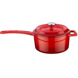 LAVA Steypujárnspottur með skafti  rauður - 16 cm