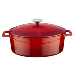 LAVA Oval Steypujárnspottur Rauður - 29 cm